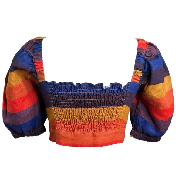 FARM Rio Multicolor Striped Crop Top - Picture 6 of 13
